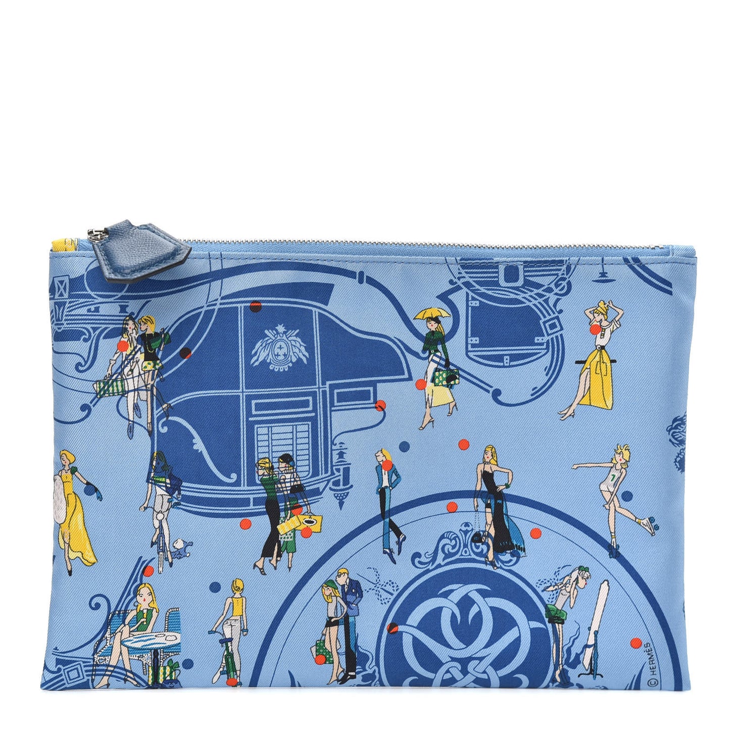 Silk Ex-Libris Les Parisiennes Silky Pocket Cosmetic Case Deep Bleu Bleuet