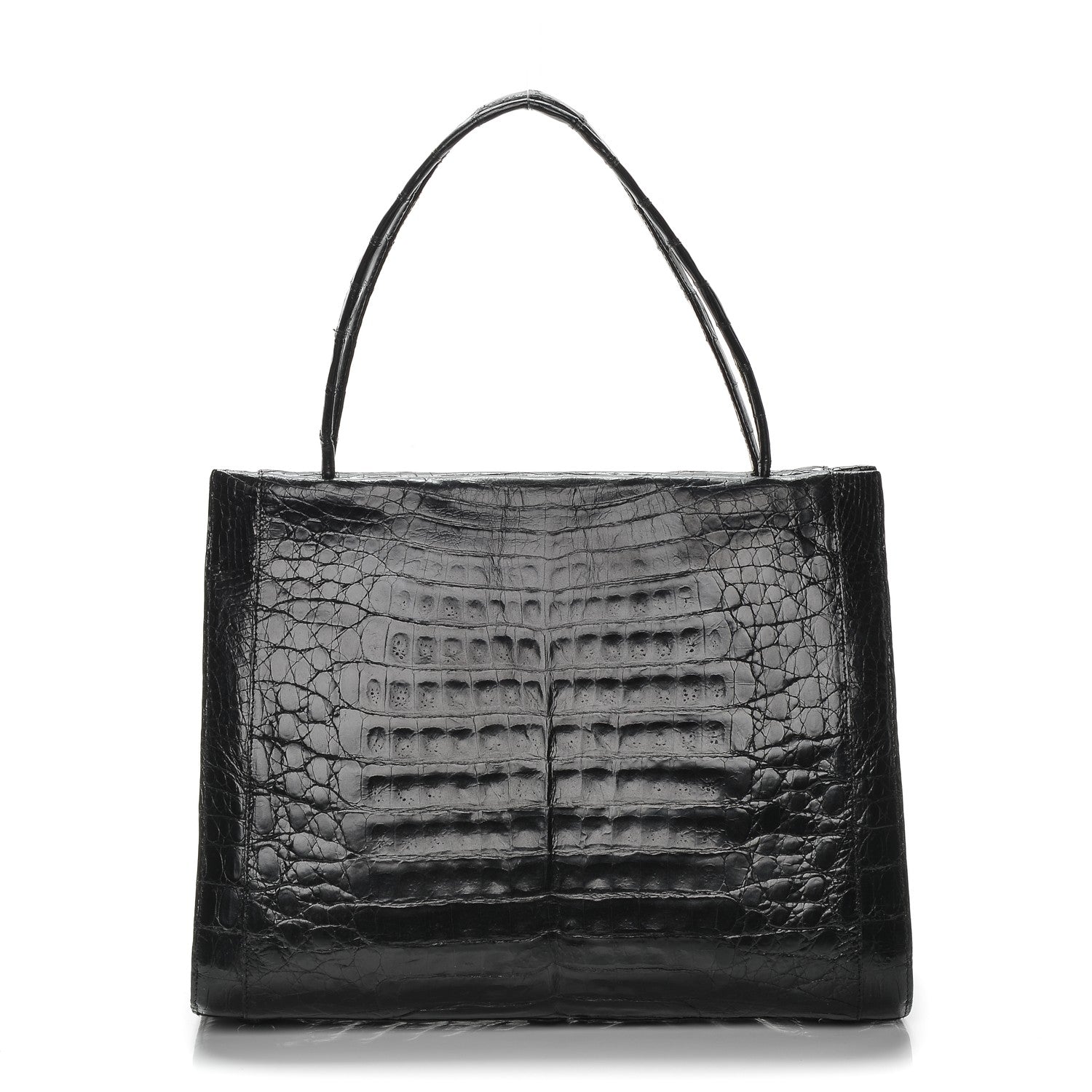 Nancy Gonzalez Crocodile Top Handle Tote Black 1 of 8