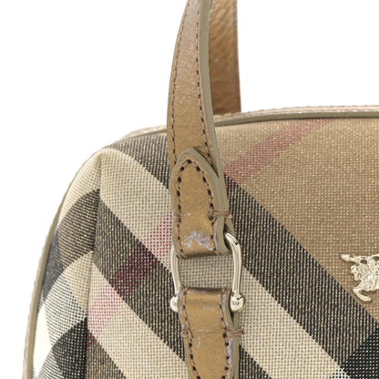 Burberry Shimmer Check Mini Boston Bag Gold 11 of 11