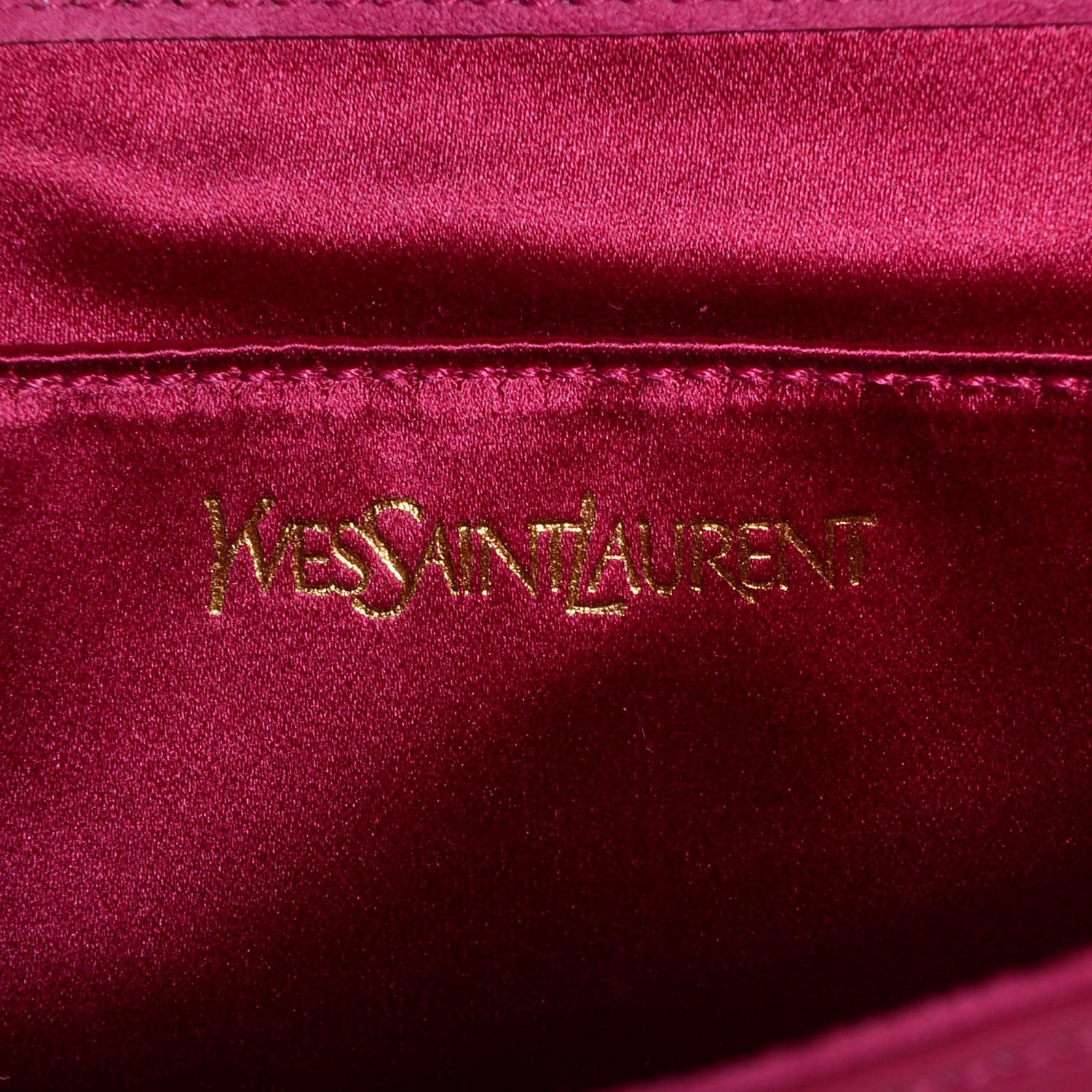 Saint Laurent Patent Monogram Large Belle De Jour Clutch Fuchsia 6 of 7
