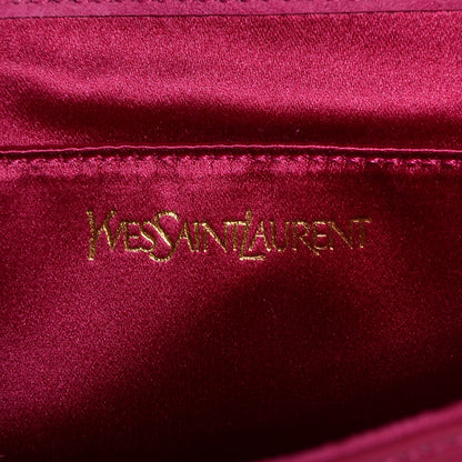 Saint Laurent Patent Monogram Large Belle De Jour Clutch Fuchsia 6 of 7
