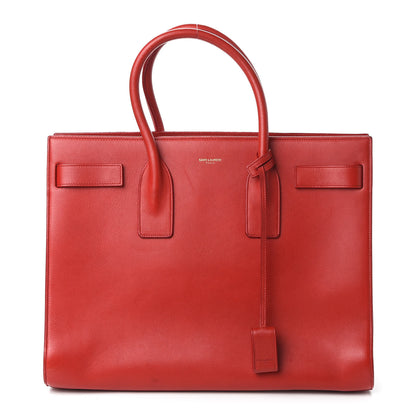 Saint Laurent Calfskin Large Sac De Jour Lipstick Red 1 of 10