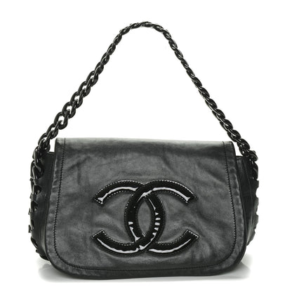 Chanel Calfskin Modern Chain Rhodoid Flap Black 1 of 6