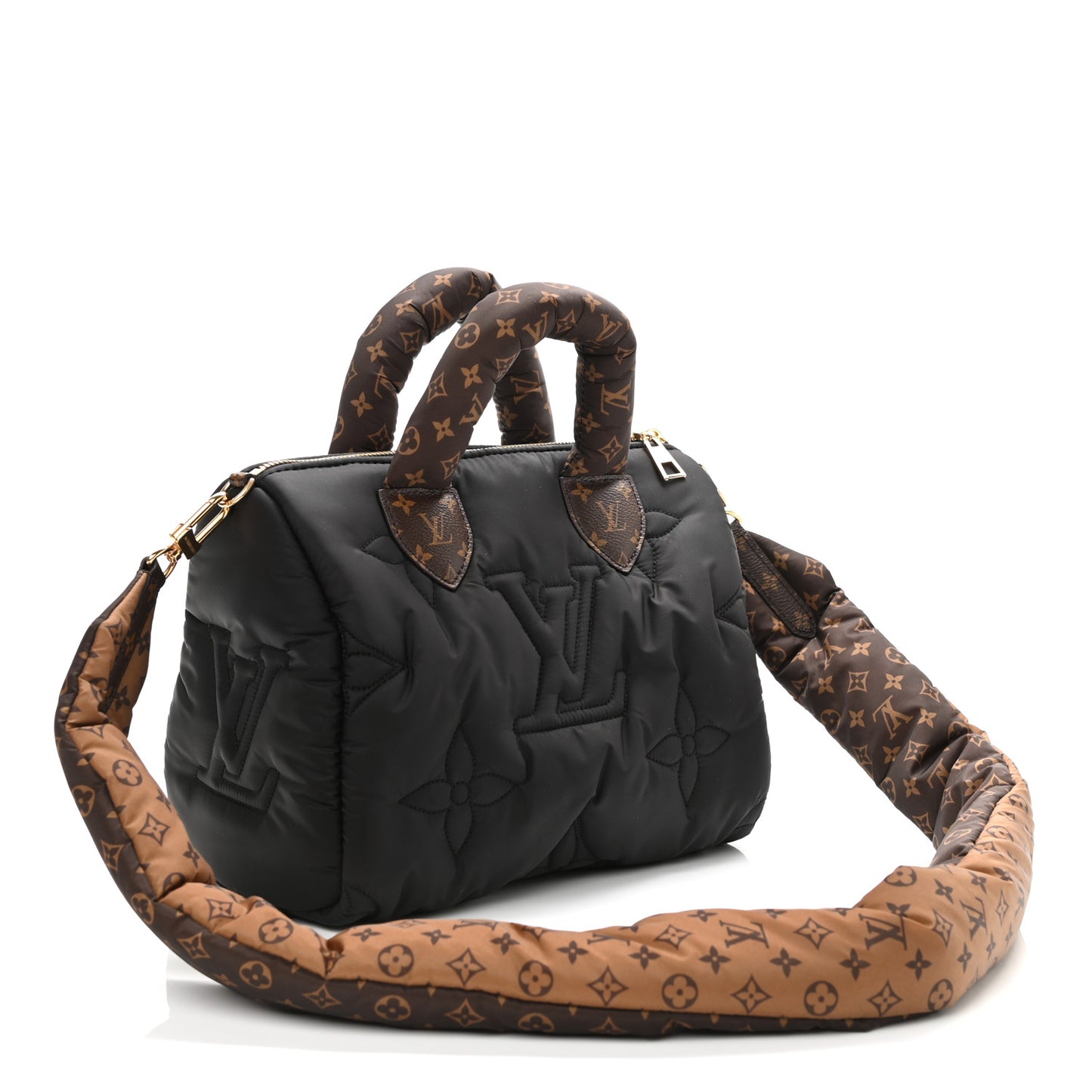 Econyl Mini Monogram Pillow Speedy Bandouliere 25 Black