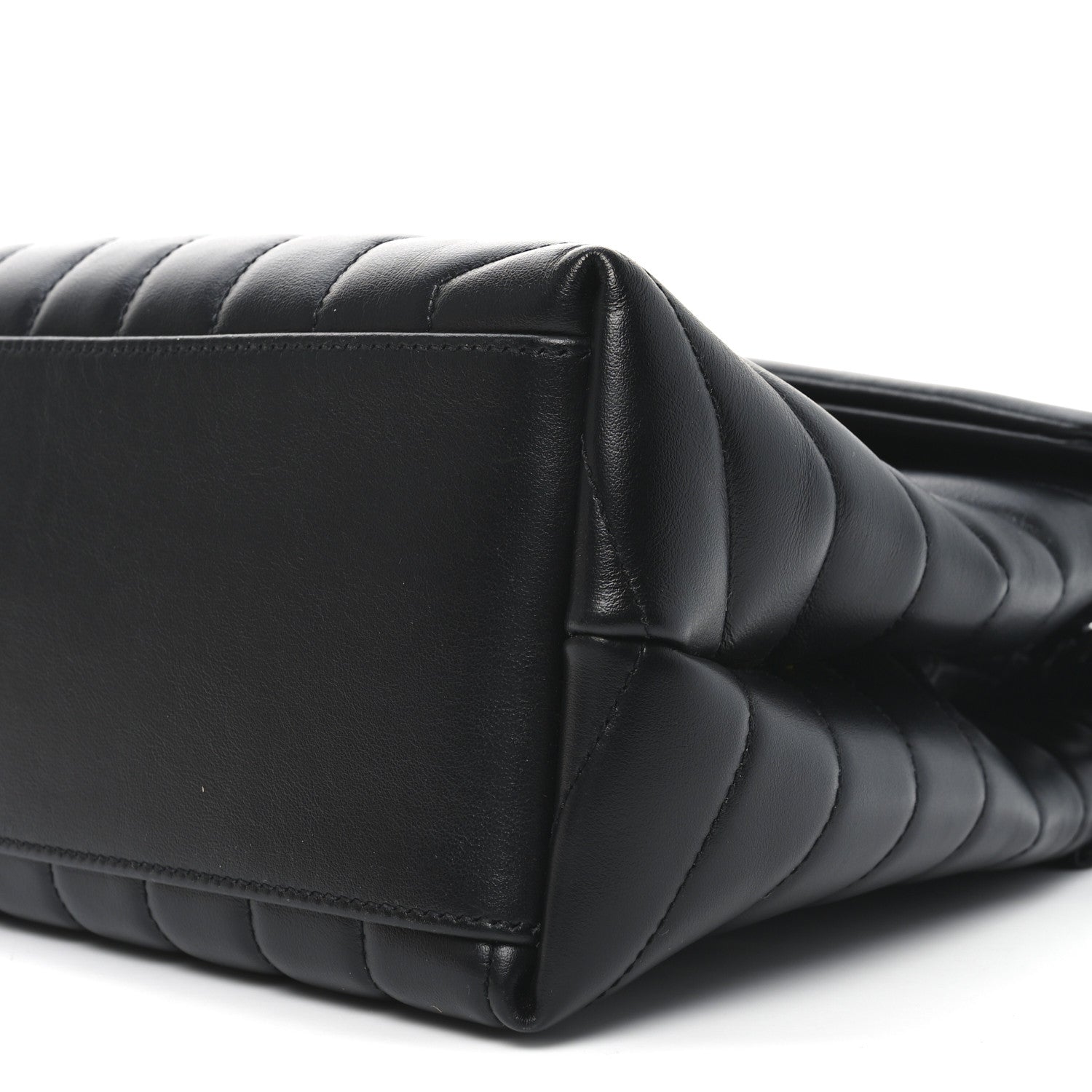 Saint Laurent Calfskin Y Quilted Monogram Monochrome Medium Loulou Chain Satchel Black 10 of 10