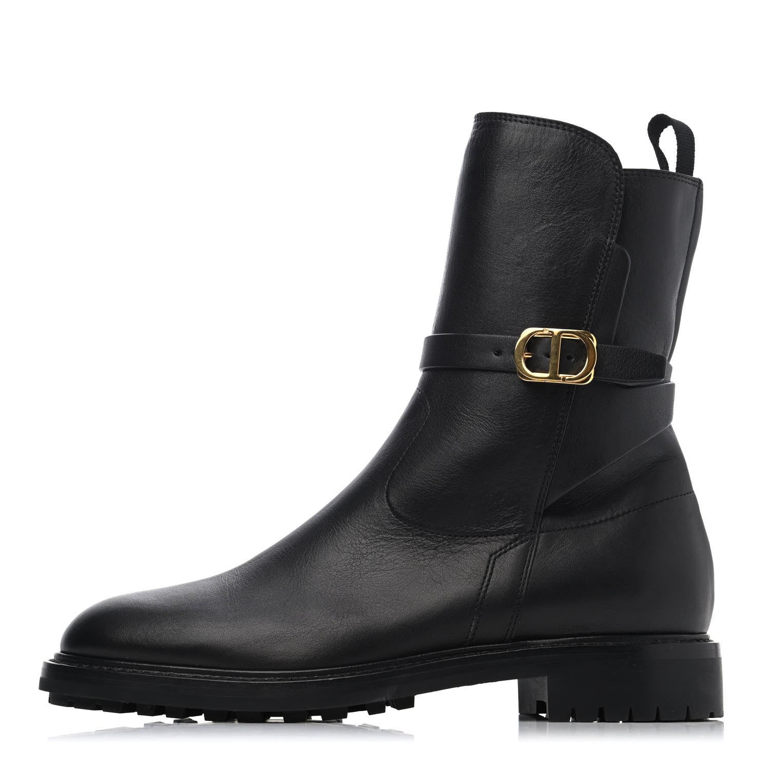 Christian Dior Calfskin Empreinte Ankle Boot 38.5 Black 1 of 4