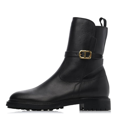 Christian Dior Calfskin Empreinte Ankle Boot 38.5 Black 1 of 4