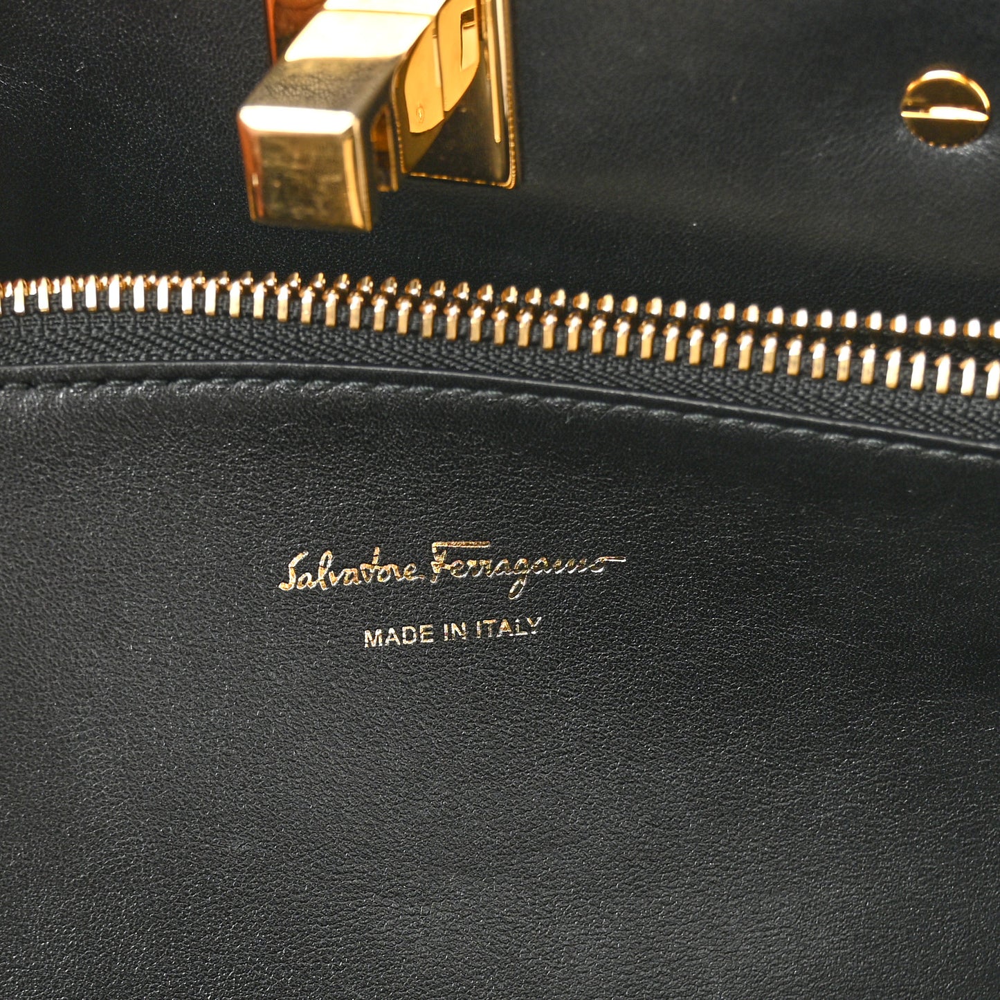 Calfskin Medium Studio Bag Black