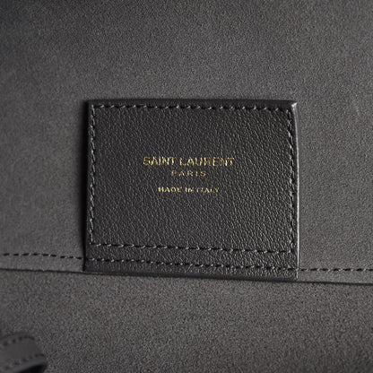 Saint Laurent Calfskin Large Shopping Tote Dark Grey 8 of 8