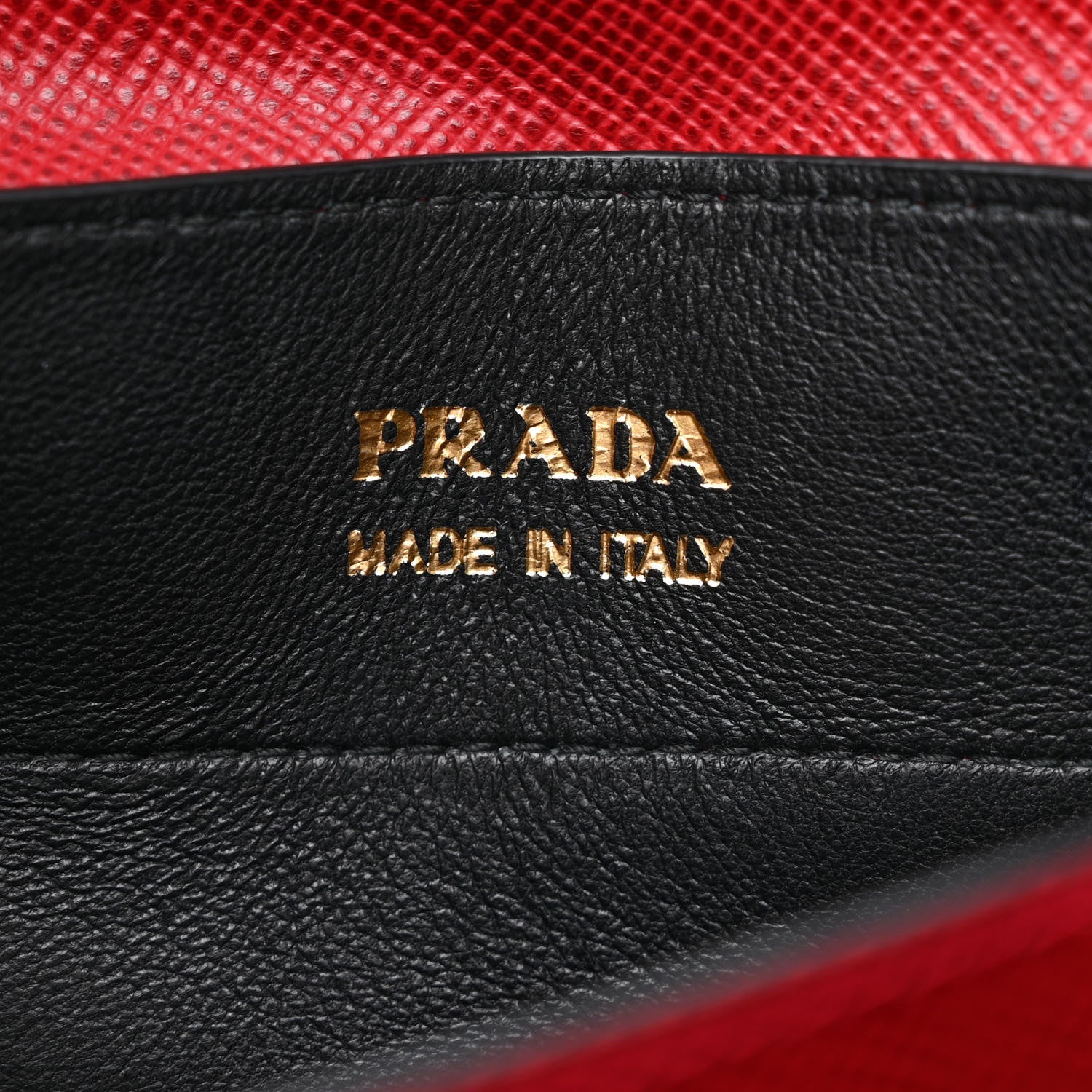 Prada Saffiano Cuir Large Double Bag Fuoco Black 6 of 9