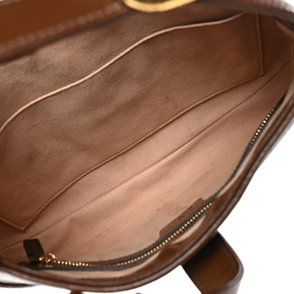 Gucci GG Supreme Monogram Azalea Calfskin Web Small Jackie 1961 Hobo Beige Ebony Brown Sugar 5 of 9