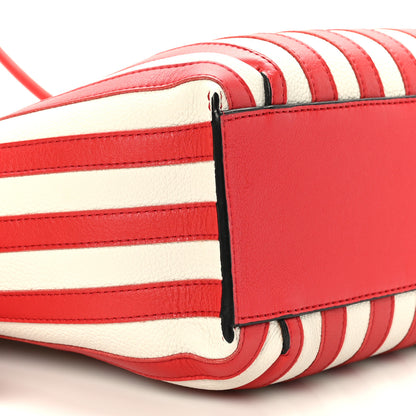 Loewe Calfskin Grid Flamenco Knot Tote Red White 7 of 8