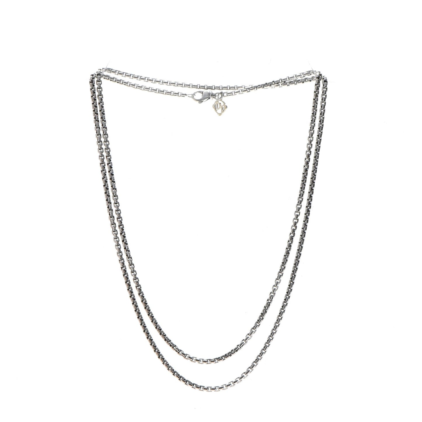 Sterling Silver 2.7mm Small Box Chain Necklace 32"