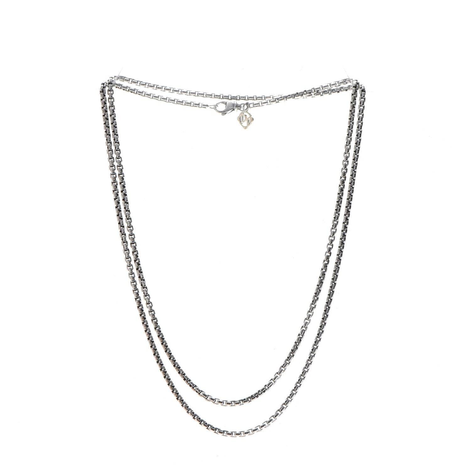 David Yurman Sterling Silver 2.7mm Small Box Chain Necklace 32" 3 of 6