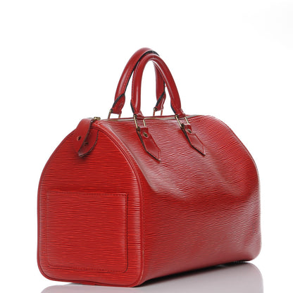 Louis Vuitton Epi Speedy 30 Rouge 3 of 13