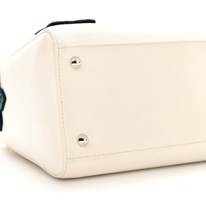 Christian Dior Smooth Calfskin Embroidered Beaded Floral Medium Lady Dior White Multicolor 9 of 12