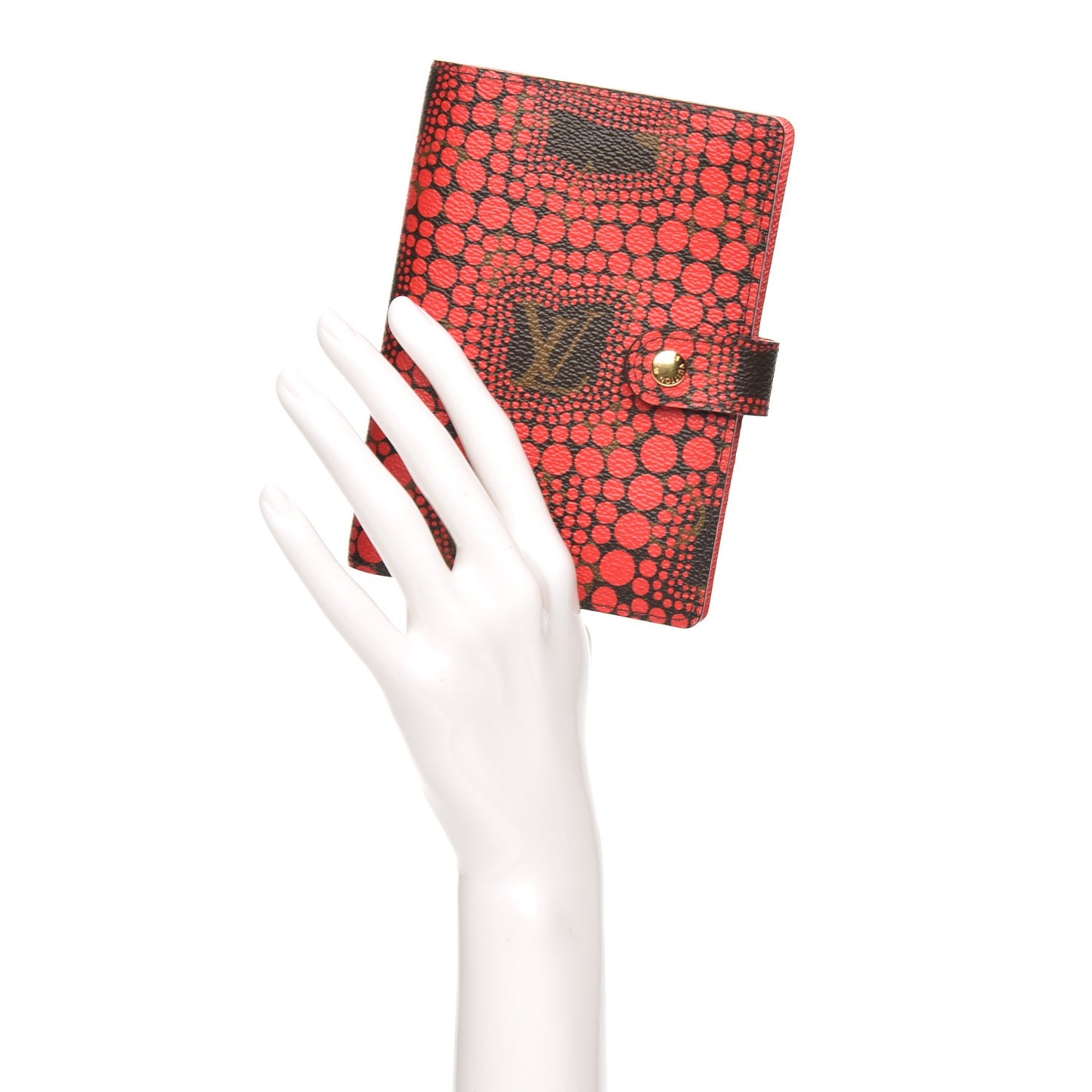 Monogram Kusama Town Small Ring Agenda Cover Red