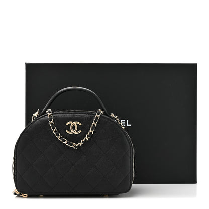 Chanel Caviar Quilted Top Handle Vanity Case Black 11 of 11