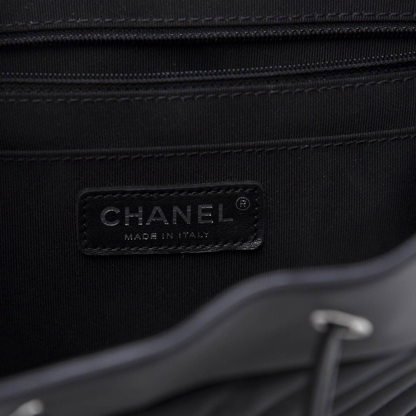 Calfskin Chevron Quilted Large Urban Spirit Backpack Black