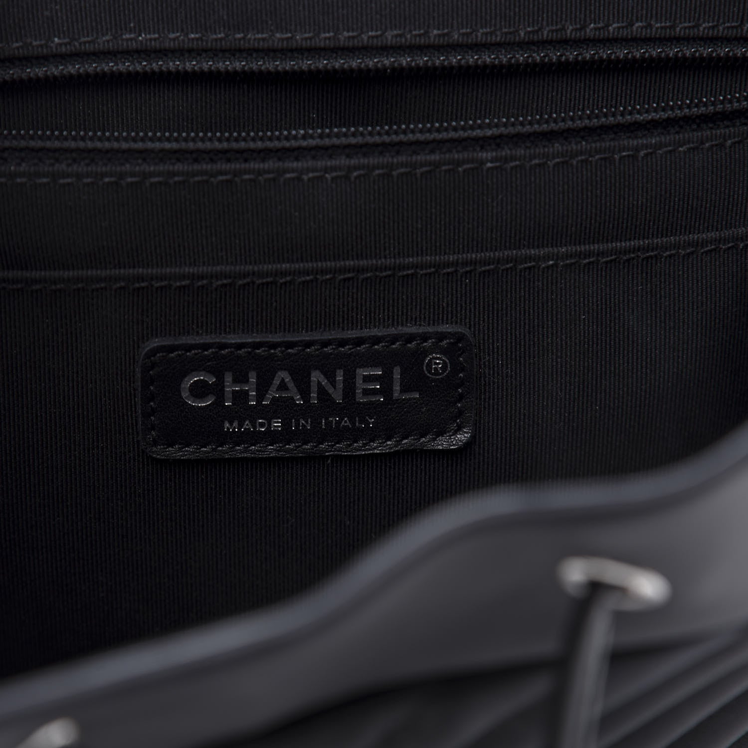 Chanel Calfskin Chevron Quilted Large Urban Spirit Backpack Black 7 of 13