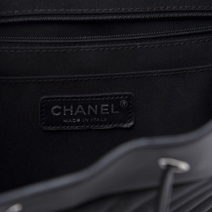 Chanel Calfskin Chevron Quilted Large Urban Spirit Backpack Black 7 of 13