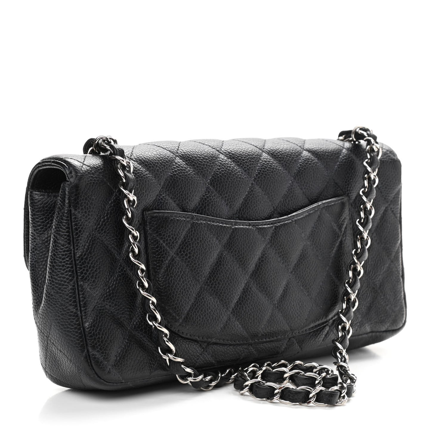 Caviar Quilted East West Flap Black