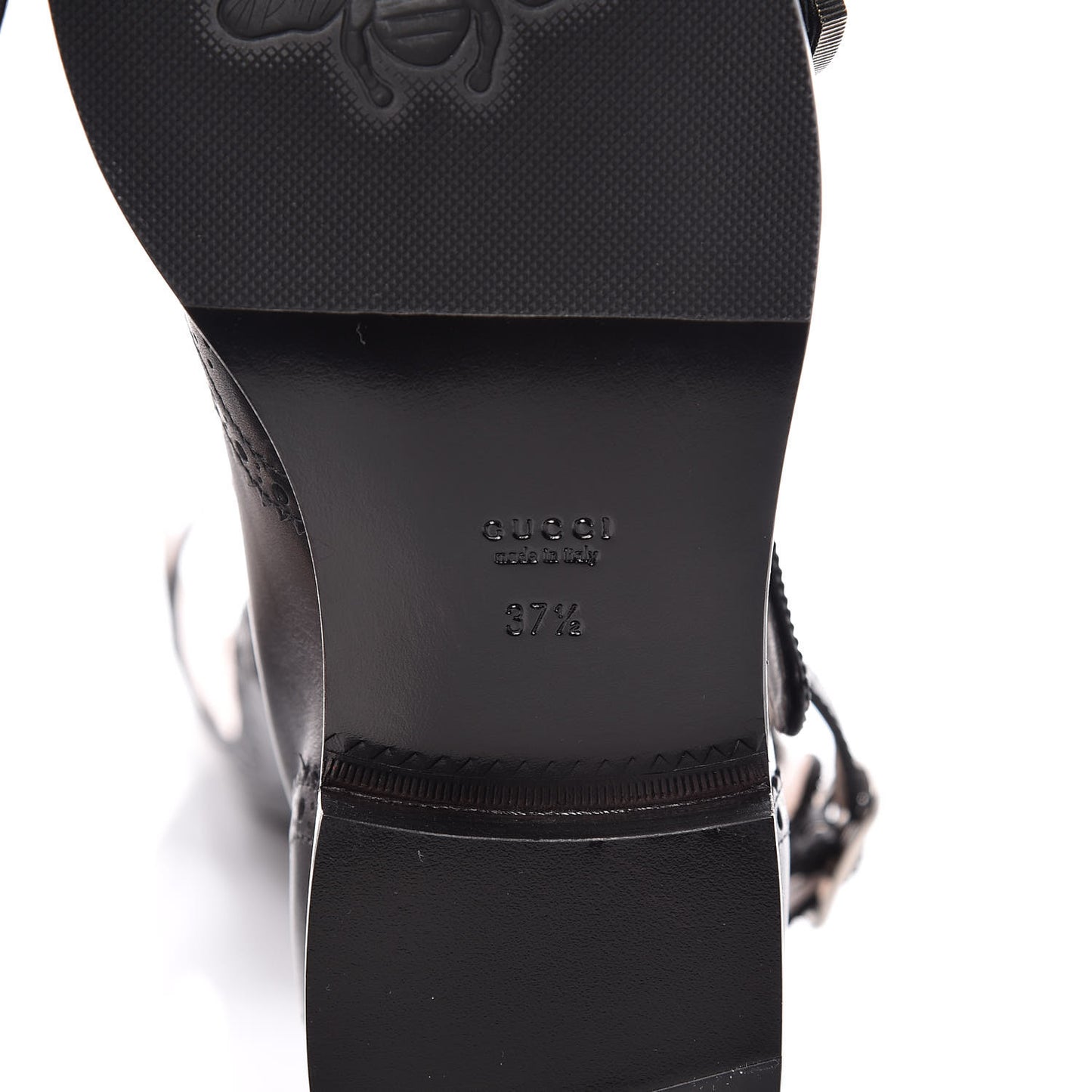 Calfskin Queercore Brogue Knee High Boots 37.5 Black