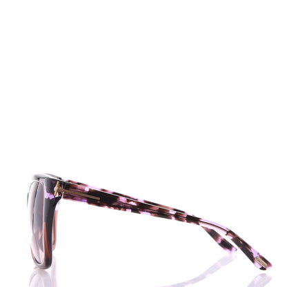 Tom Ford Carli Oversize Square Cateye Sunglasses TF295 Havana Purple 2 of 8