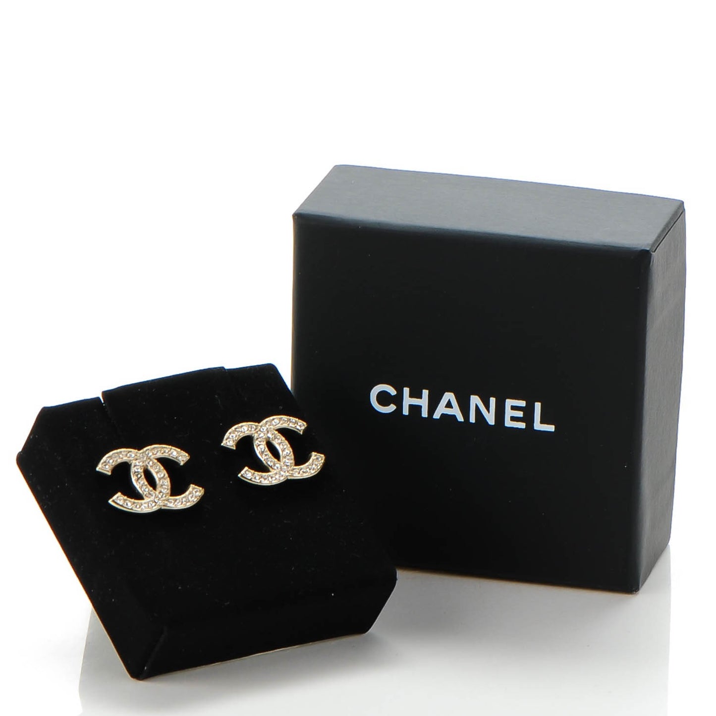 Crystal CC Earrings Silver