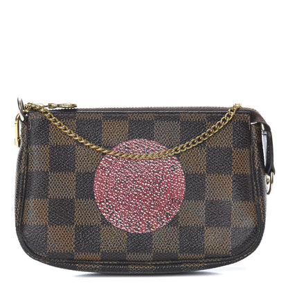 Louis Vuitton Damier Ebene Complice Trunks and Bags Mini Pochette Accessories Red 1 of 11