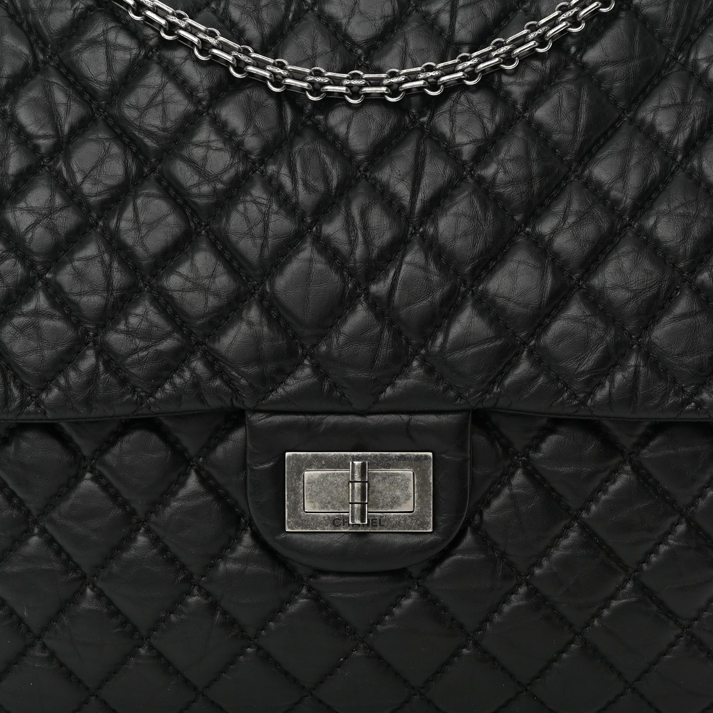 Aged Calfskin Reissue XL Maxi Flap Black