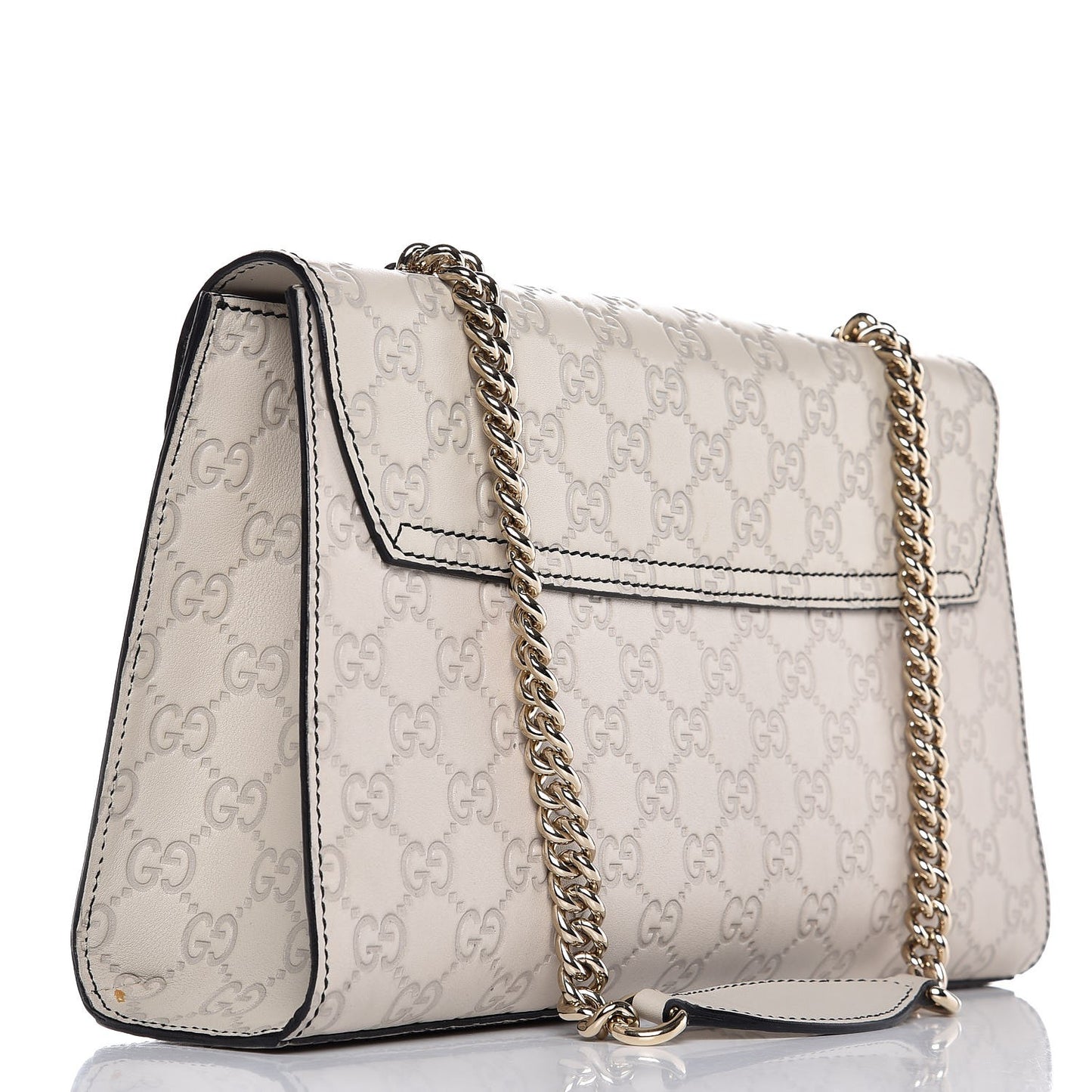 Guccissima Signature Medium Emily Chain Shoulder Bag Mystic White