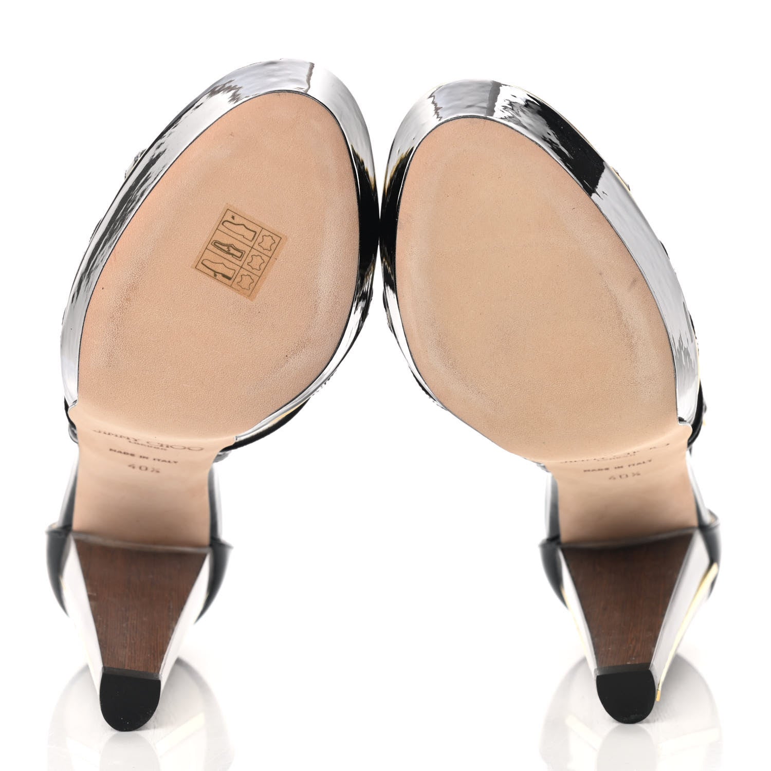 Jimmy Choo Patent Zena Platform Pumps 40.5 Black 5 of 12
