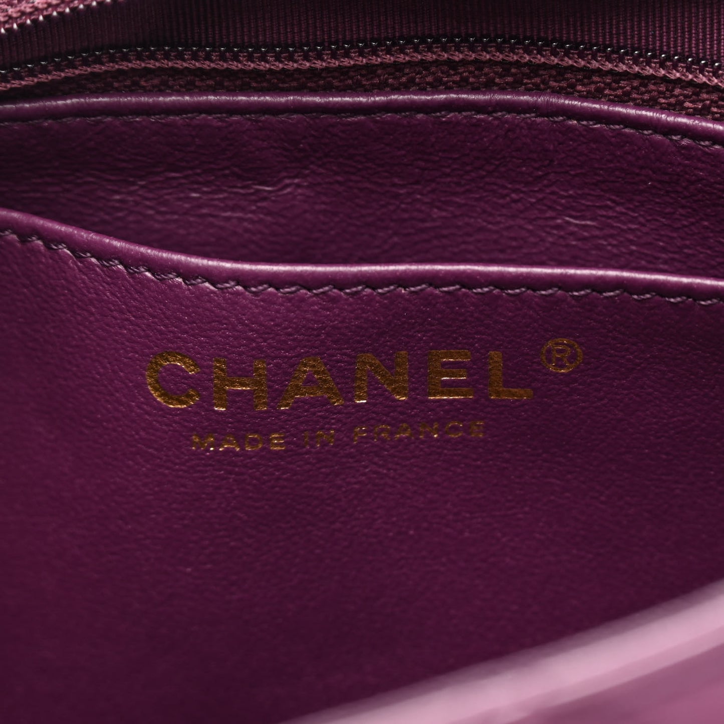 Lambskin Quilted Jumbo Single Flap Purple