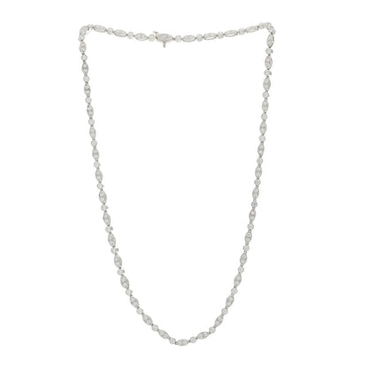 Tiffany Platinum Diamond Jazz Tennis Necklace 2 of 5