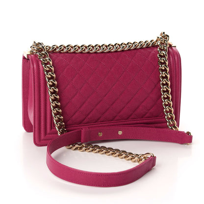 Chanel Caviar Quilted Medium Boy Flap Fuchsia 4 of 11