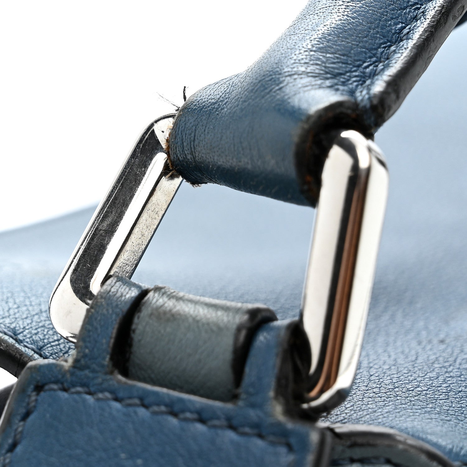 Loewe Calfskin Medium Puzzle Bag Marine Stone Steel Blue 12 of 17