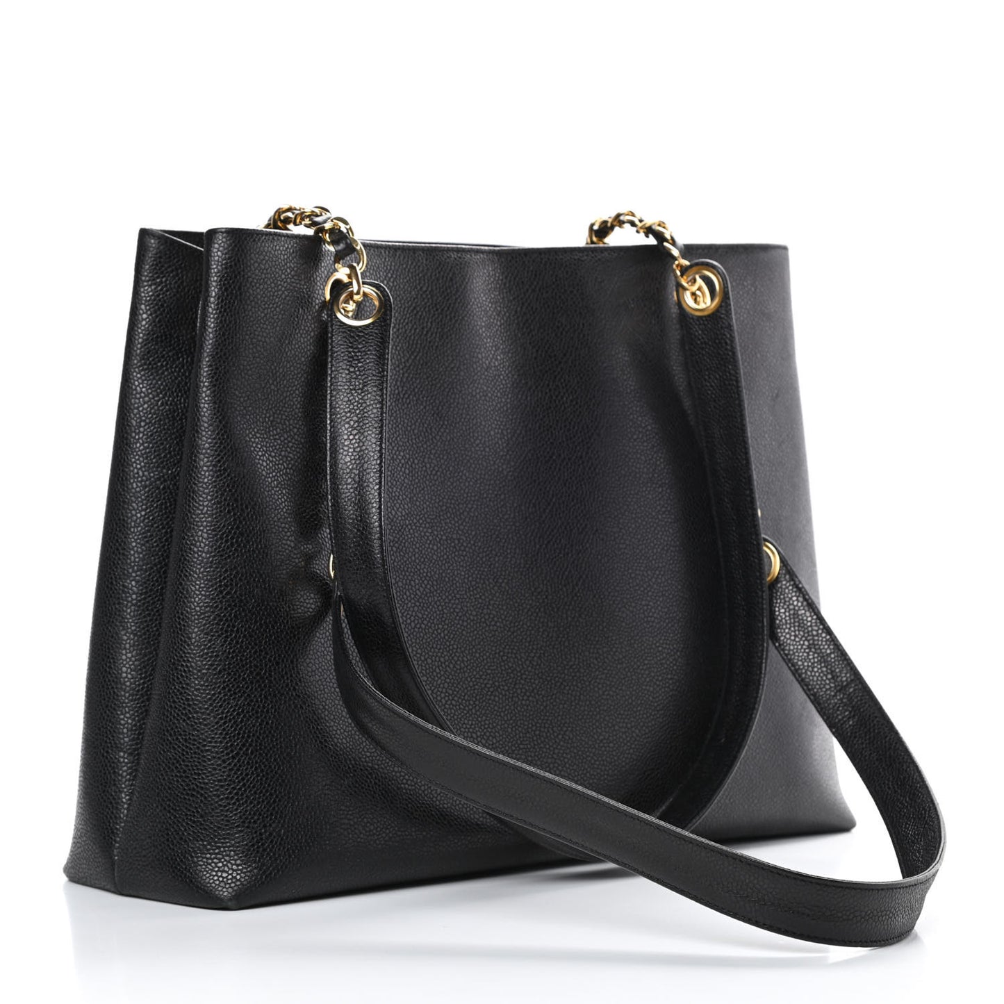 Caviar Flap Shoulder Bag Black