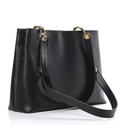 Chanel Caviar Flap Shoulder Bag Black 3 of 17