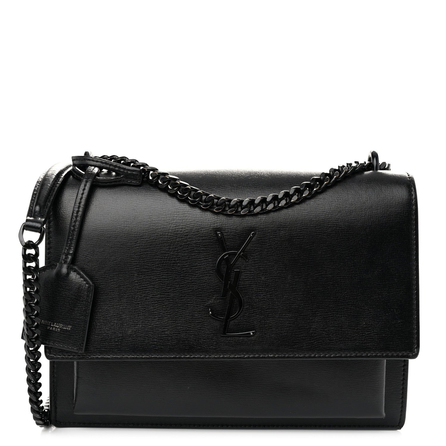 Saint Laurent Calfskin Medium Monogram Monochrome Sunset Black 1 of 9