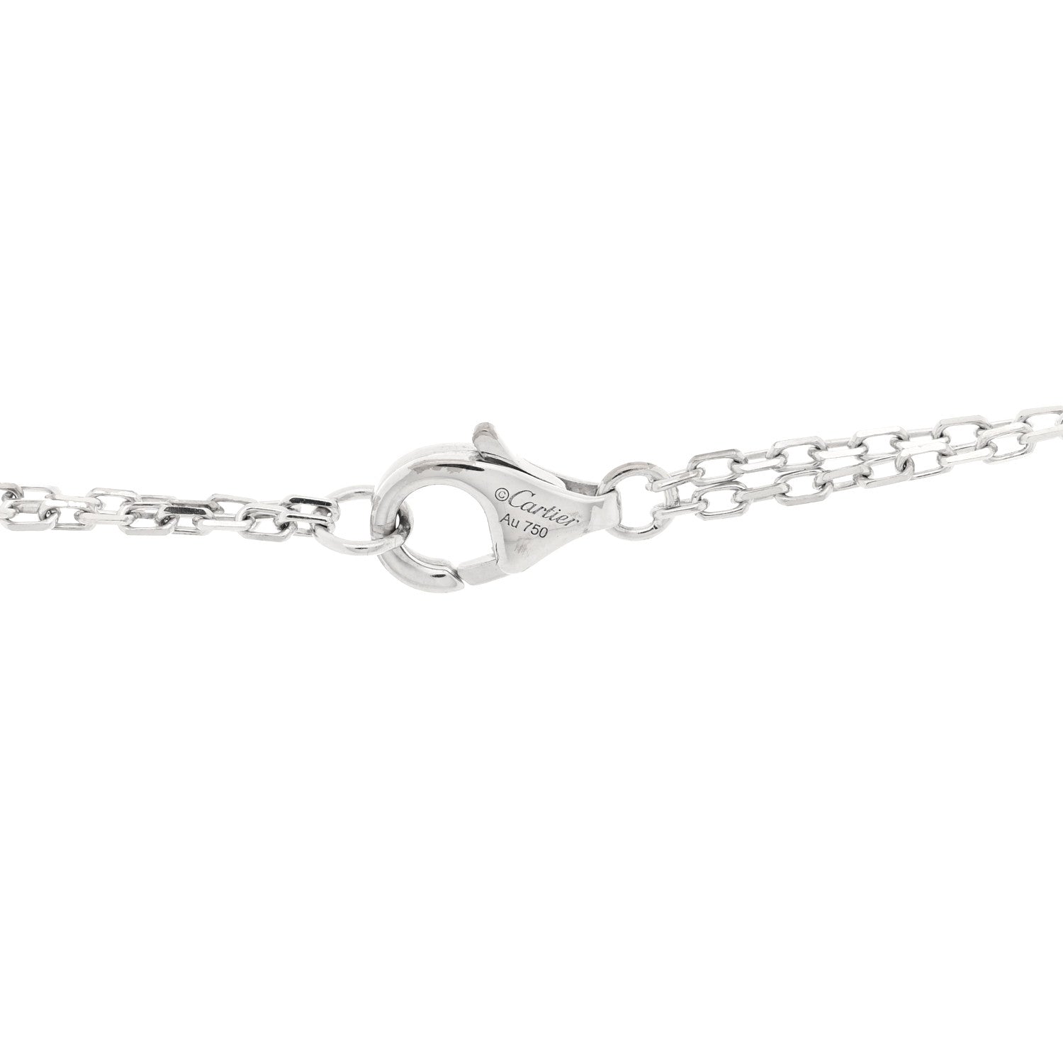 Cartier 18K White Gold 2 Diamond LOVE Necklace 4 of 4