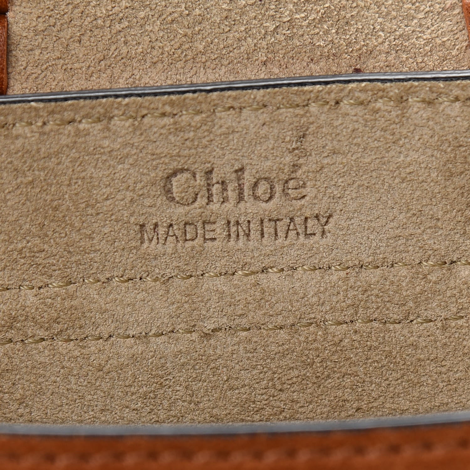 Chloe Suede Calfskin Braided Mini Hudson Shoulder Bag Caramel 6 of 9
