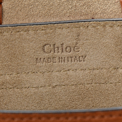 Chloe Suede Calfskin Braided Mini Hudson Shoulder Bag Caramel 6 of 9