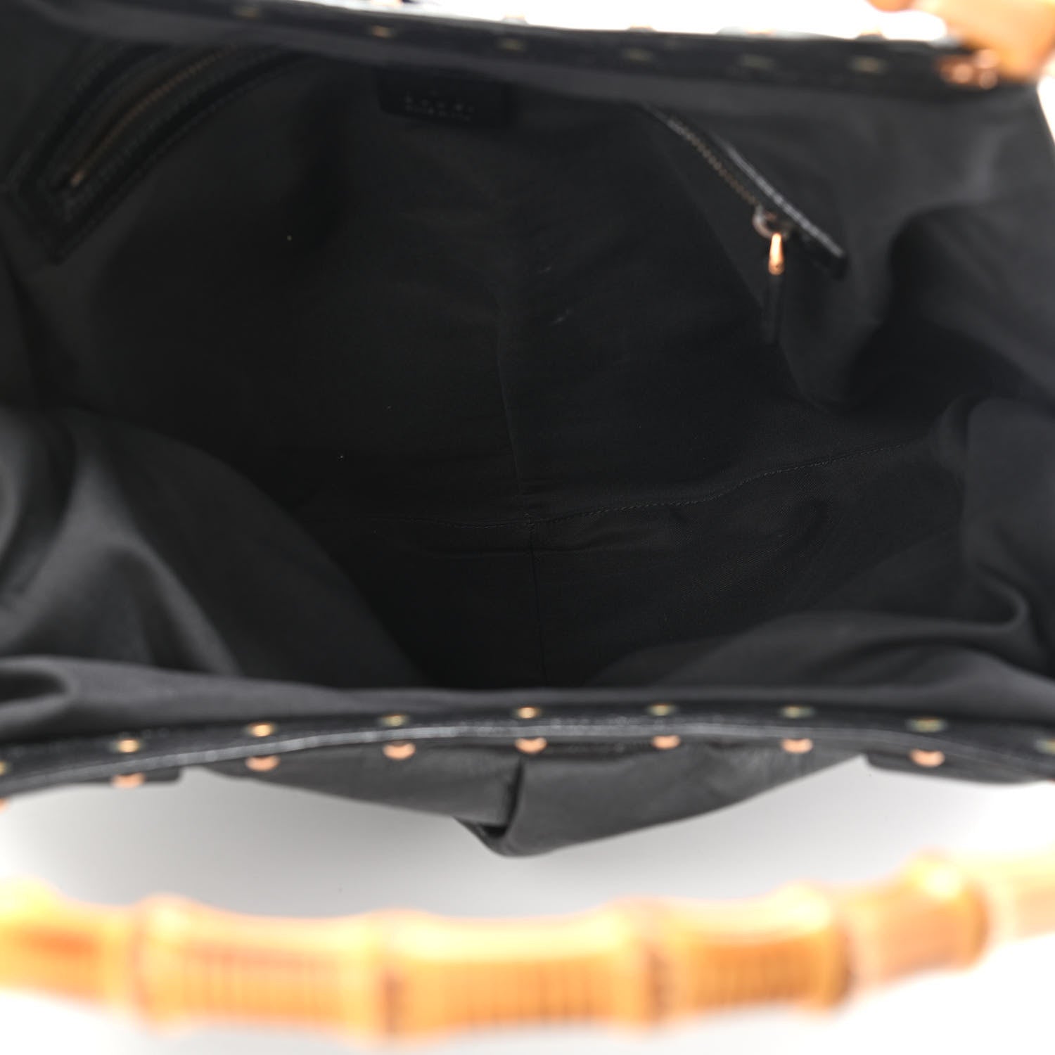 Gucci Calfskin Bamboo Top Handle Bag Black 4 of 8