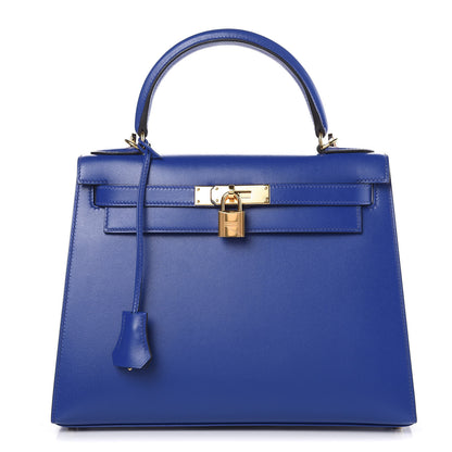 Hermes Tadelakt Kelly Sellier 28 Bleu Electrique 1 of 33