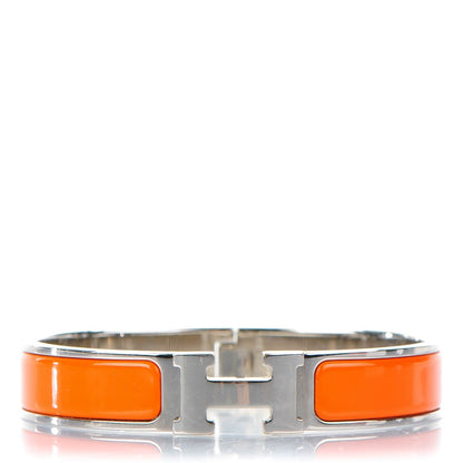 Hermes Enamel Narrow Clic Clac H Bracelet GM Orange 1 of 5