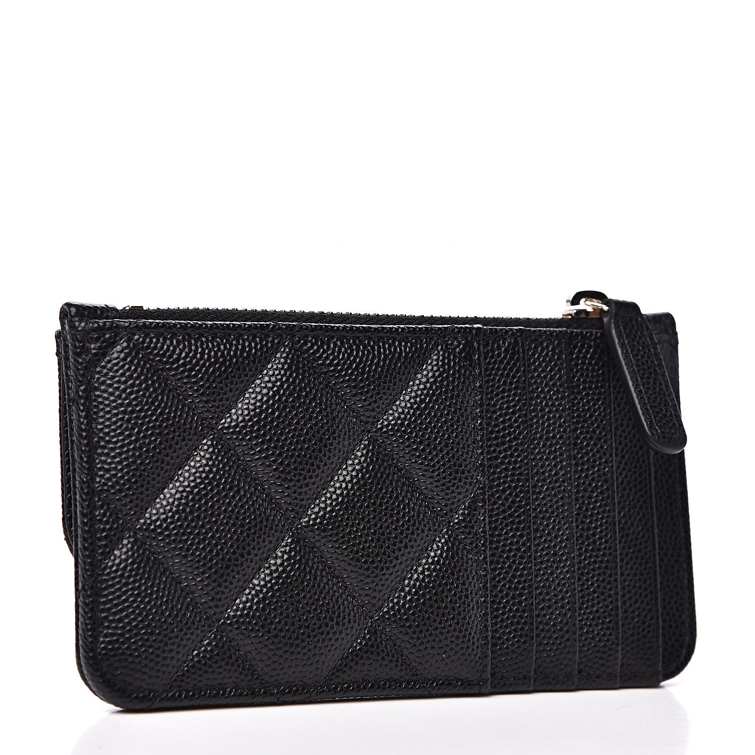 Chanel Caviar Quilted Flap Zip Card Holder Black 2 of 7