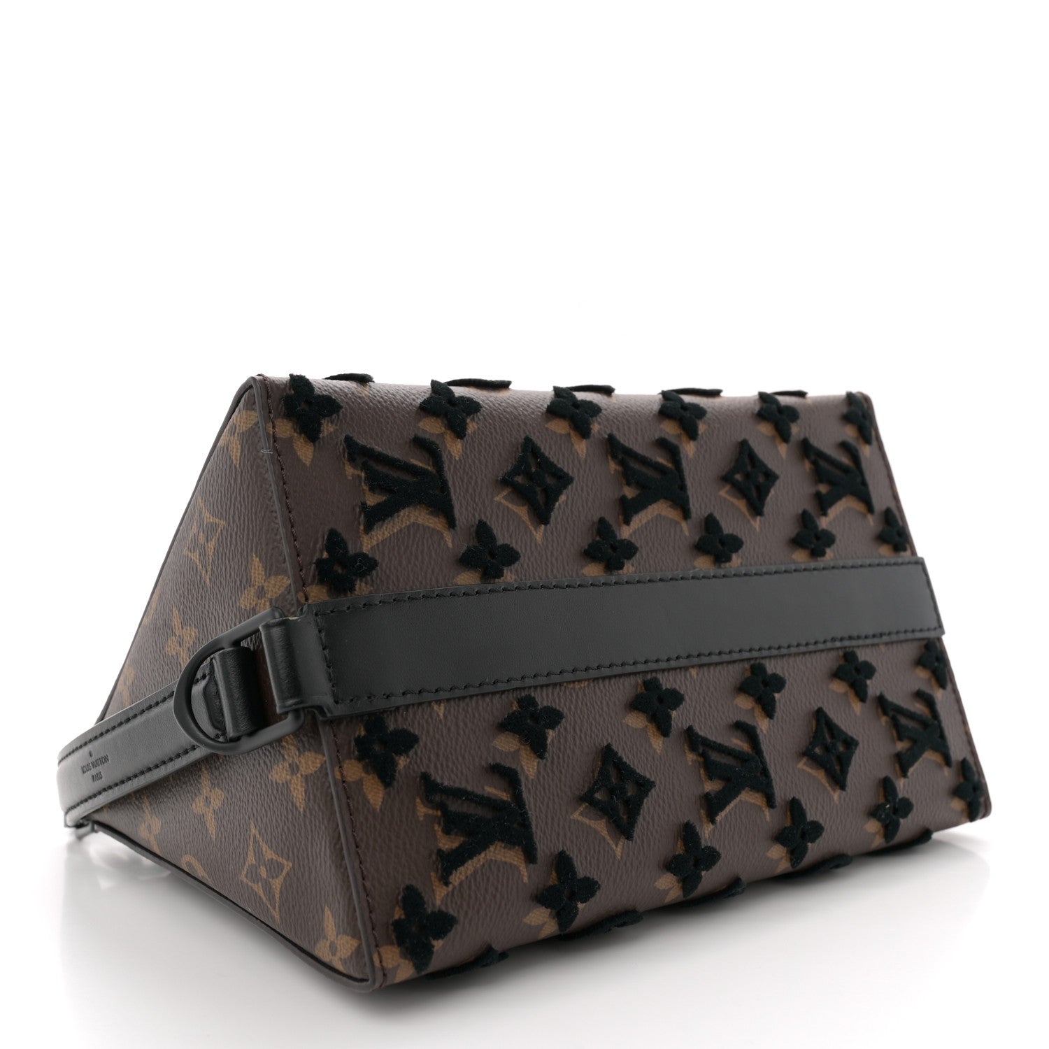 Louis Vuitton Monogram Tuffetage Triangle Messenger Black 4 of 11