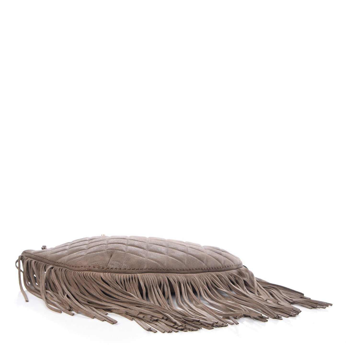 Calfskin Quilted Into The Fringe Hobo Brown