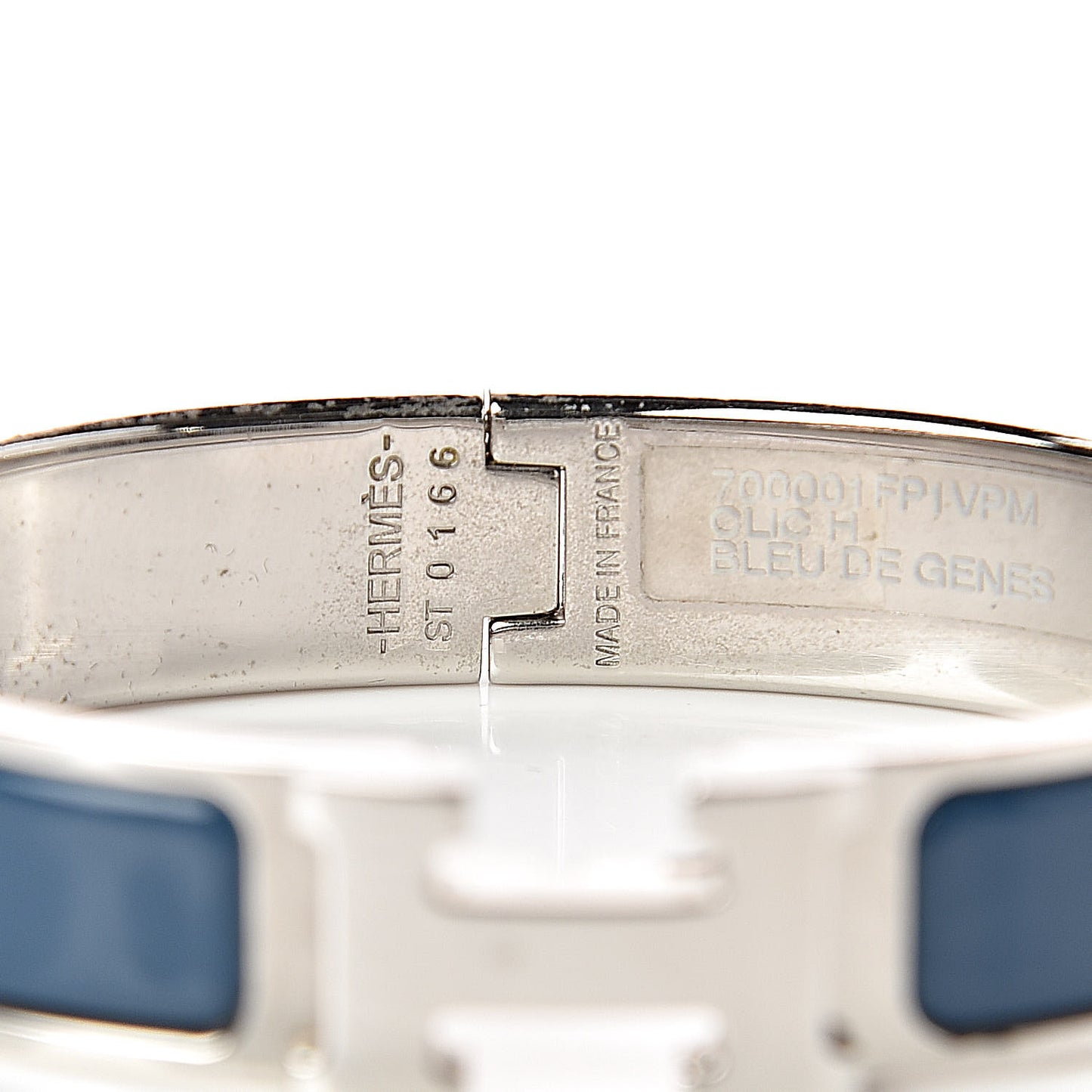 Enamel Narrow Clic Clac H Bracelet PM Bleu De Genes
